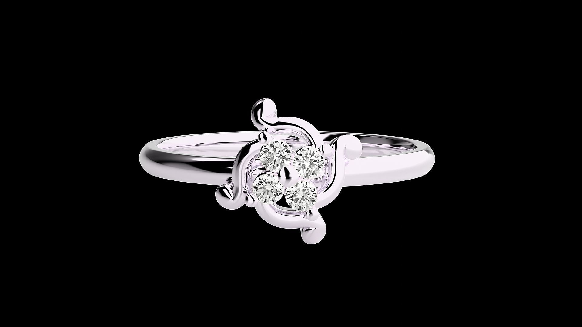 Ultra light wt minimalist Women Ring 3dm stl renders 3D print model_13