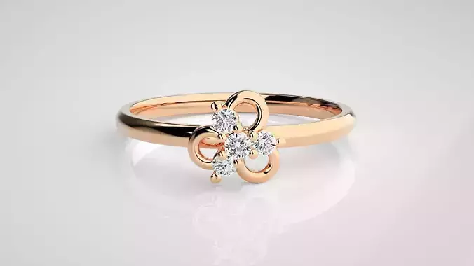 Ultra light wt minimalist Women Ring 3dm stl renders
