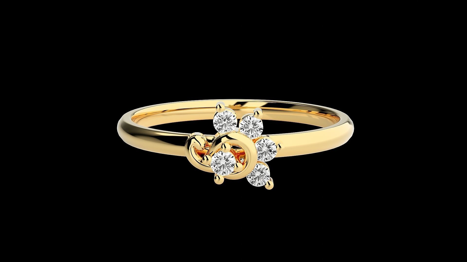 Ultra light wt minimalist Women Ring 3dm stl renders 3D print model_22