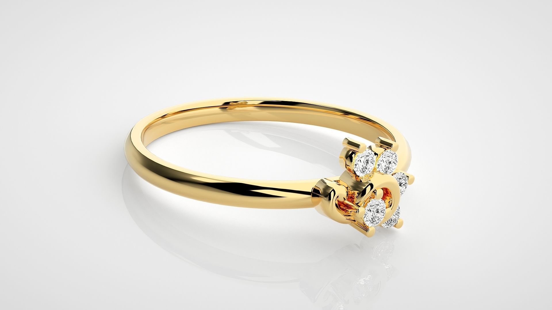 Ultra light wt minimalist Women Ring 3dm stl renders 3D print model_20