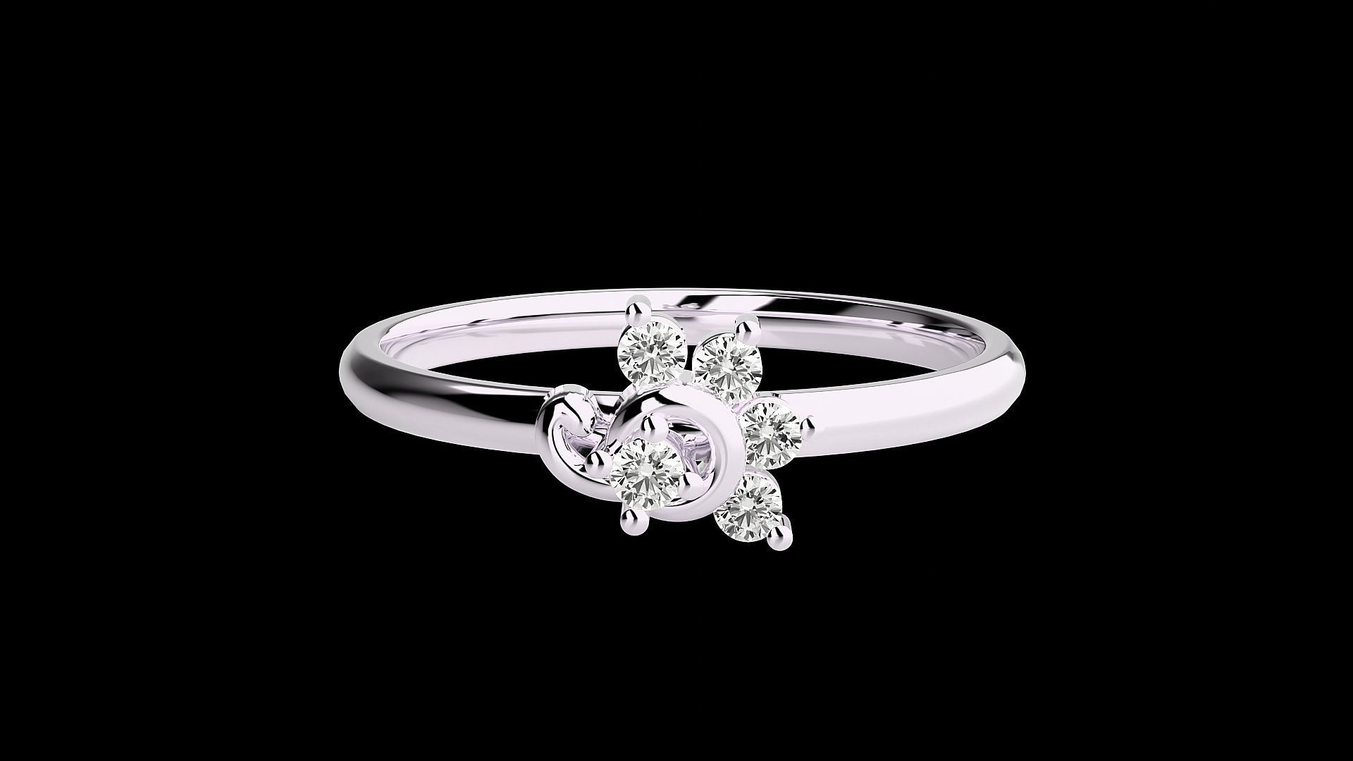 Ultra light wt minimalist Women Ring 3dm stl renders 3D print model_13