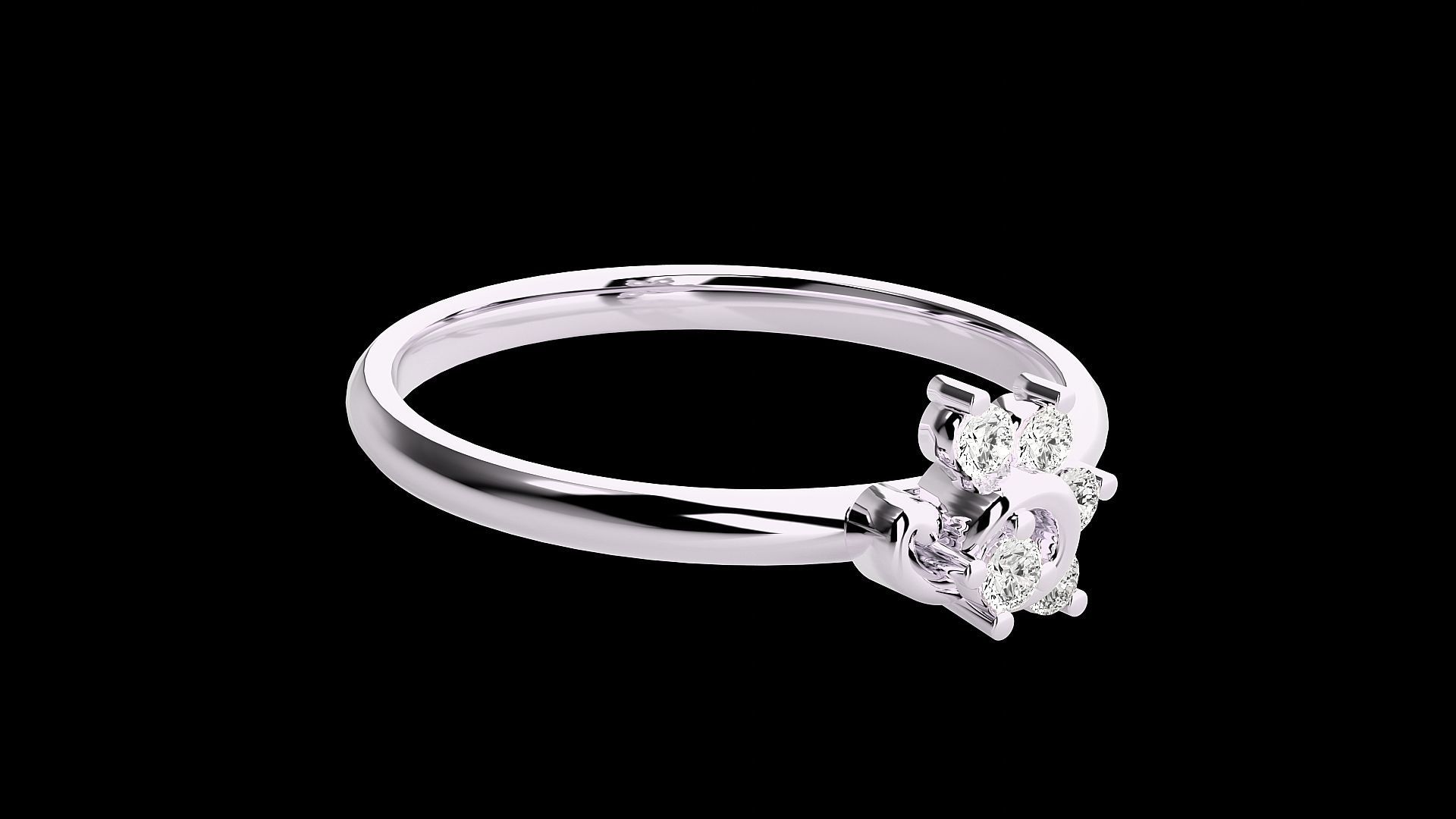 Ultra light wt minimalist Women Ring 3dm stl renders 3D print model_16