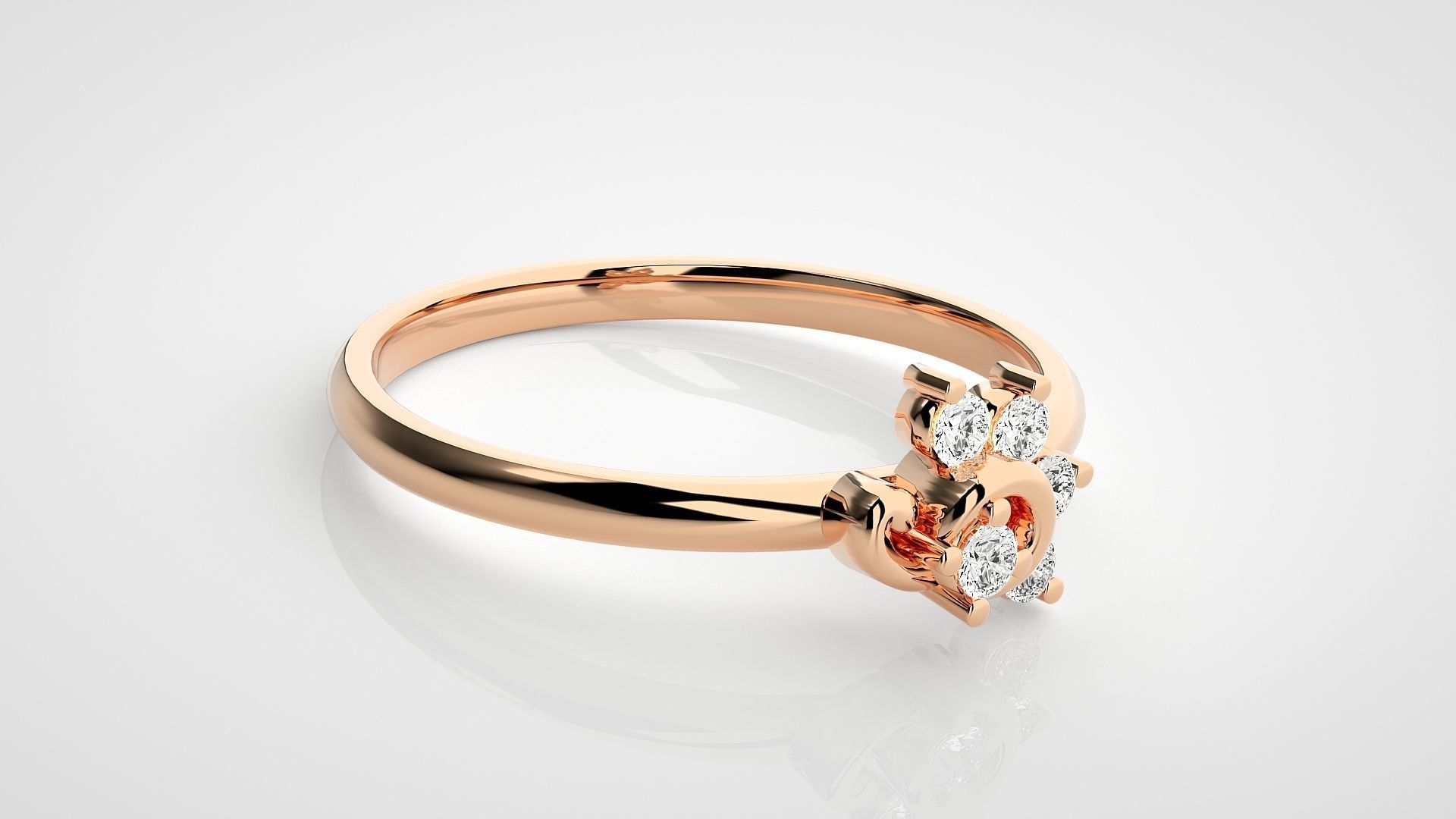 Ultra light wt minimalist Women Ring 3dm stl renders 3D print model_1