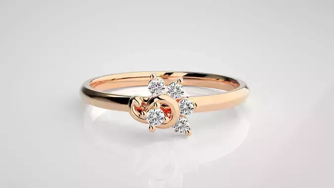 Ultra light wt minimalist Women Ring 3dm stl renders