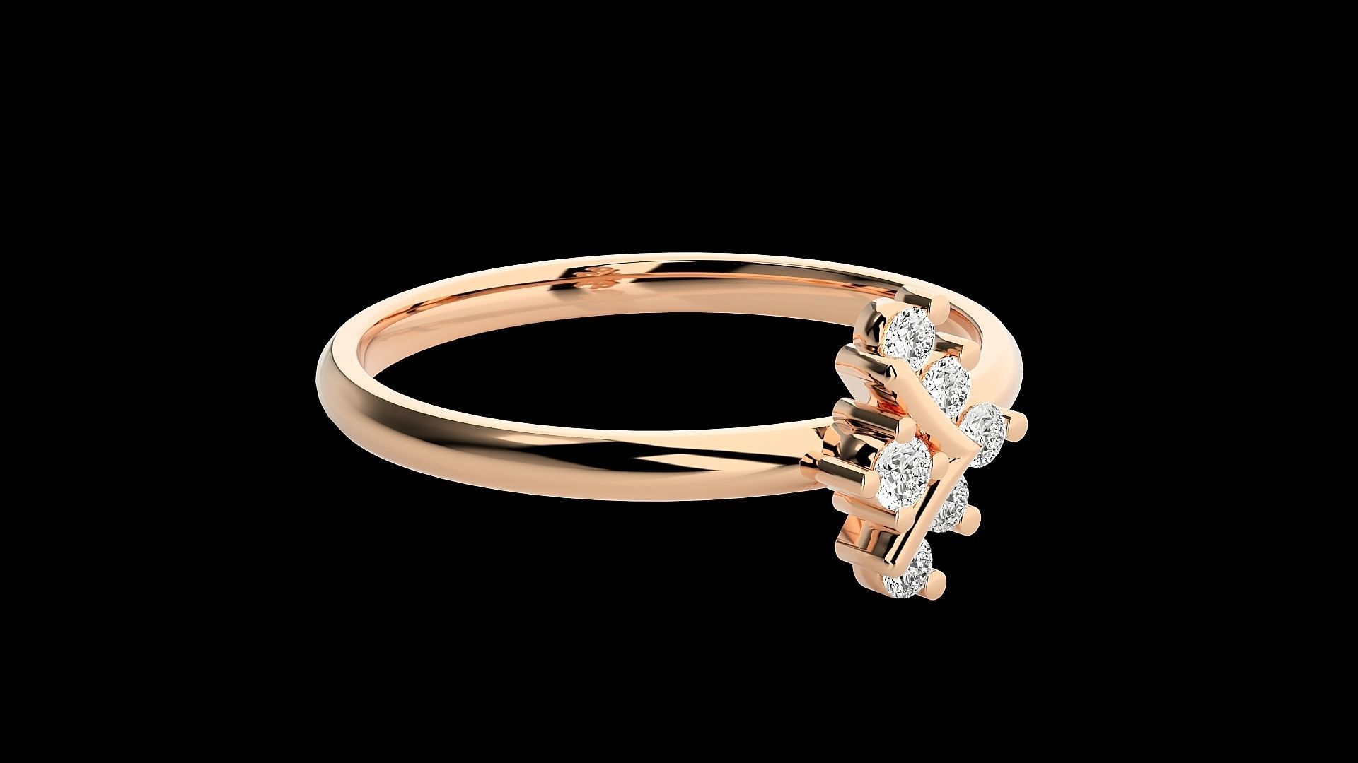 Ultra light wt minimalist Women Ring 3dm stl renders 3D print model_6