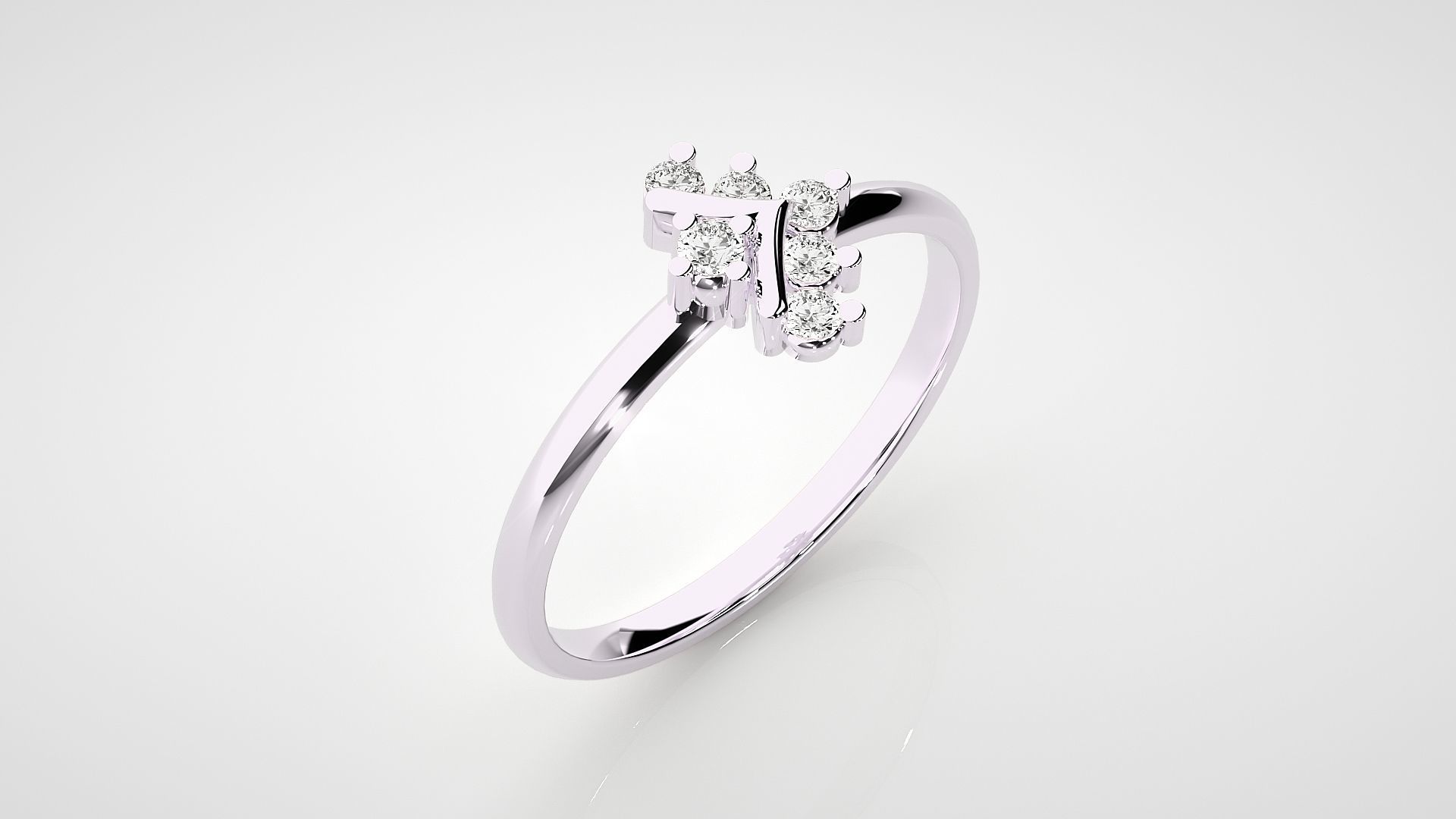 Ultra light wt minimalist Women Ring 3dm stl renders 3D print model_12