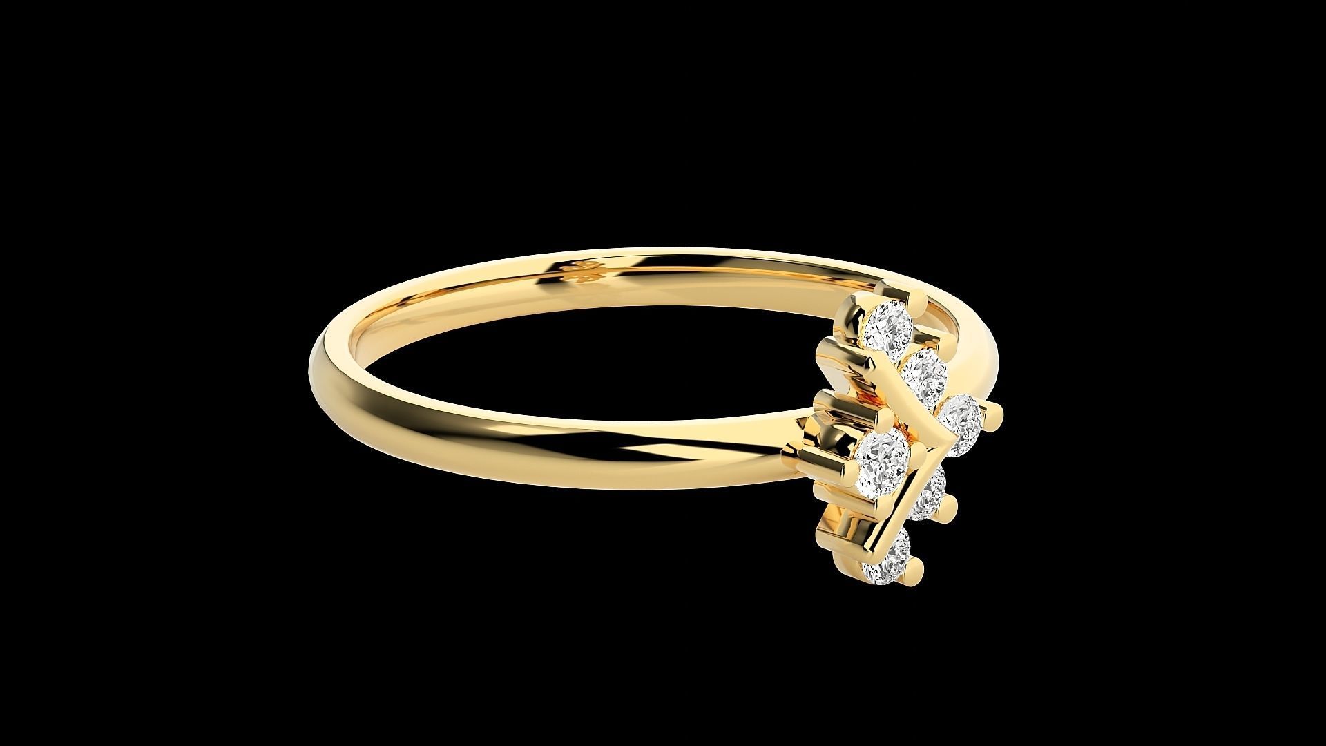 Ultra light wt minimalist Women Ring 3dm stl renders 3D print model_25