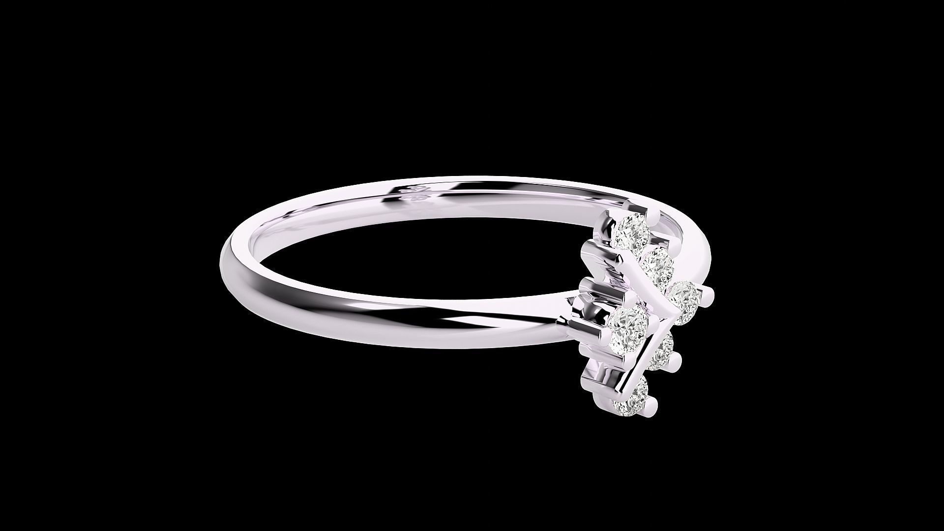 Ultra light wt minimalist Women Ring 3dm stl renders 3D print model_15