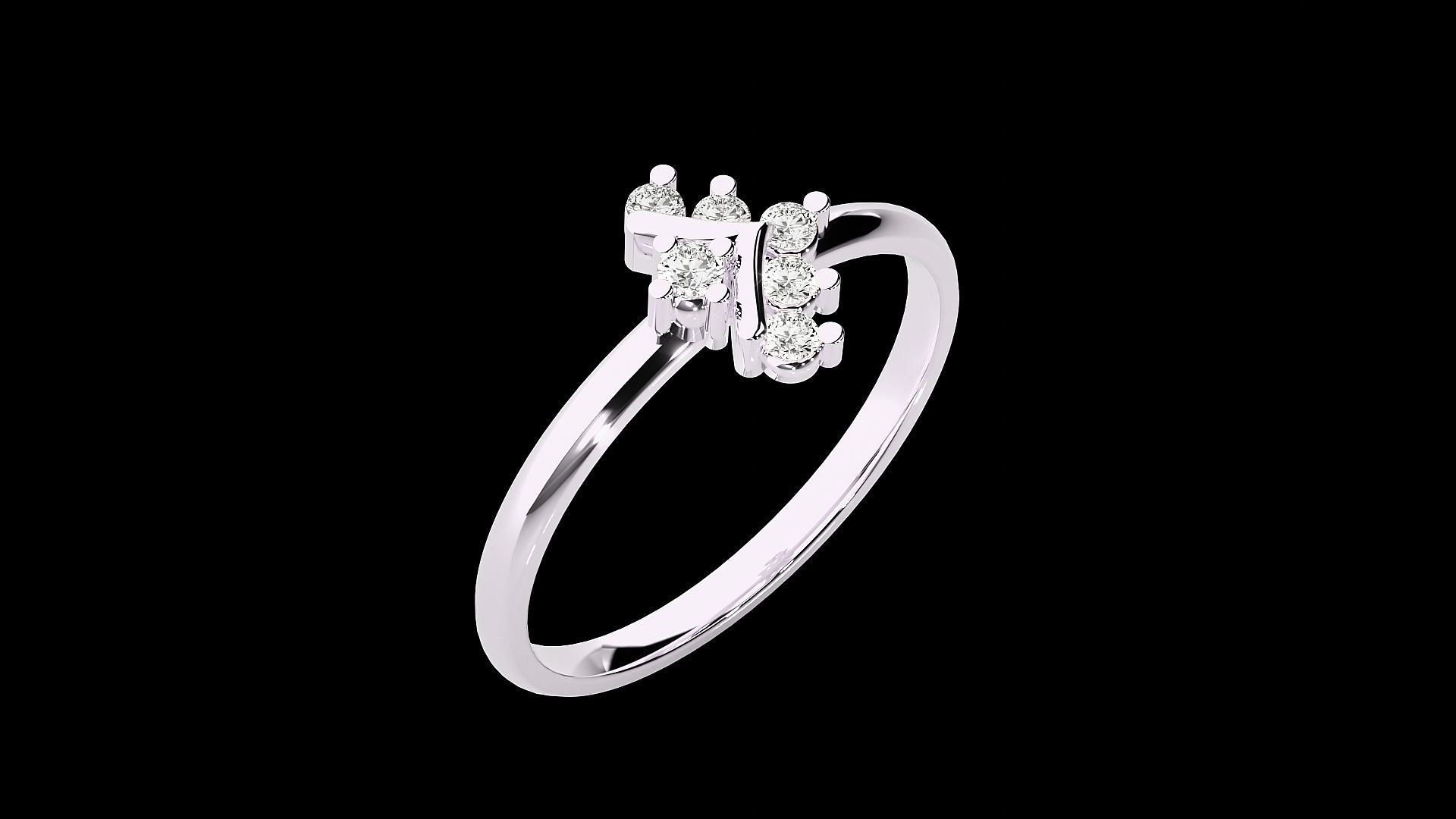 Ultra light wt minimalist Women Ring 3dm stl renders 3D print model_18