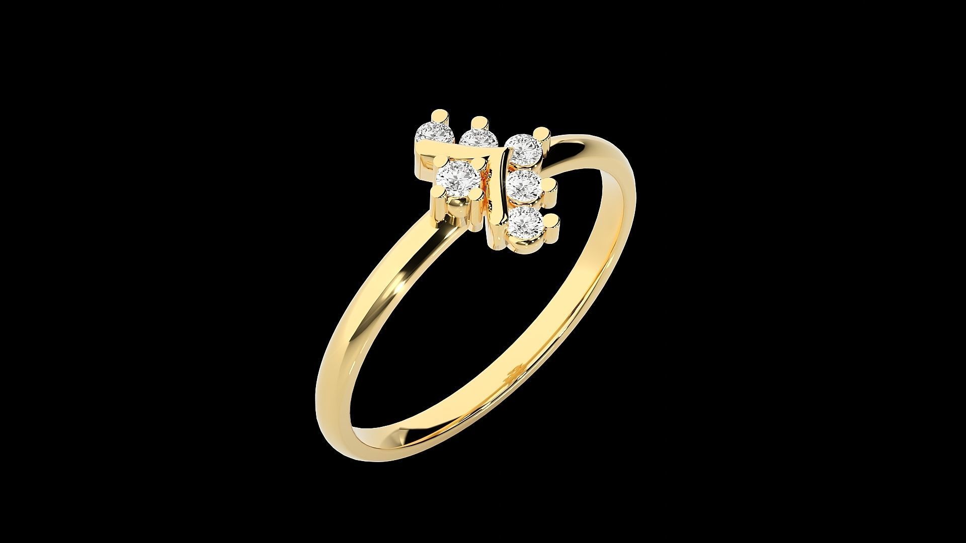 Ultra light wt minimalist Women Ring 3dm stl renders 3D print model_27