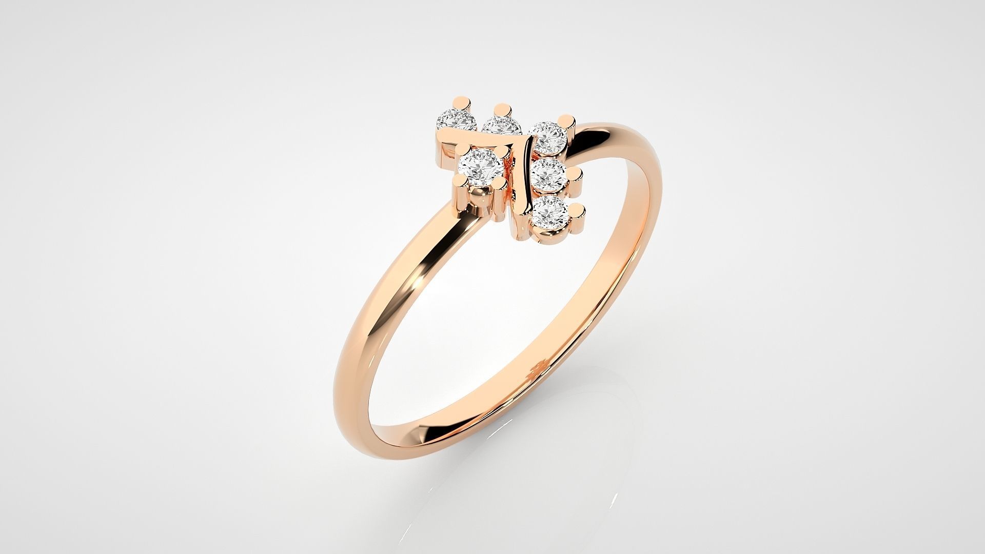 Ultra light wt minimalist Women Ring 3dm stl renders 3D print model_2