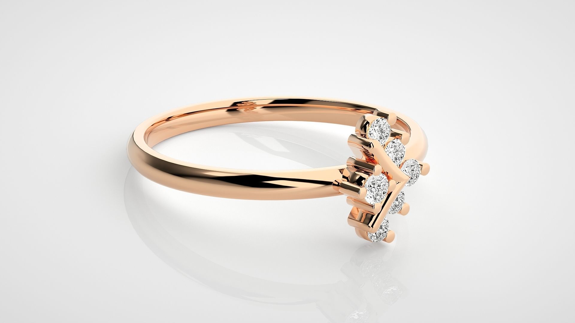 Ultra light wt minimalist Women Ring 3dm stl renders 3D print model_1