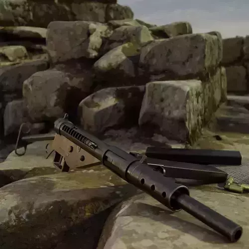 Sten MKII Free low-poly 3D model