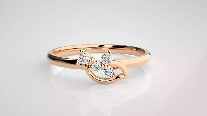 Ultra light wt minimalist Women Ring 3dm stl renders