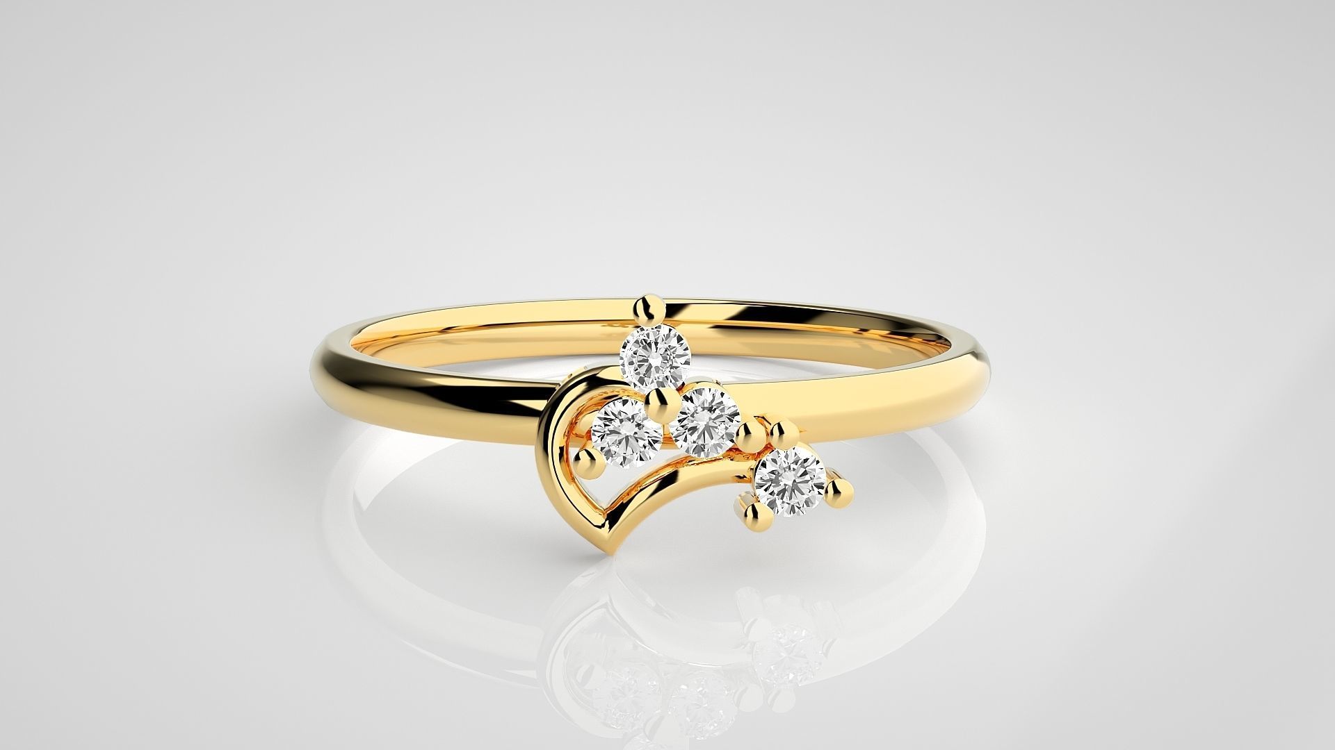 Ultra light wt minimalist Women Ring 3dm stl renders 3D print model_19