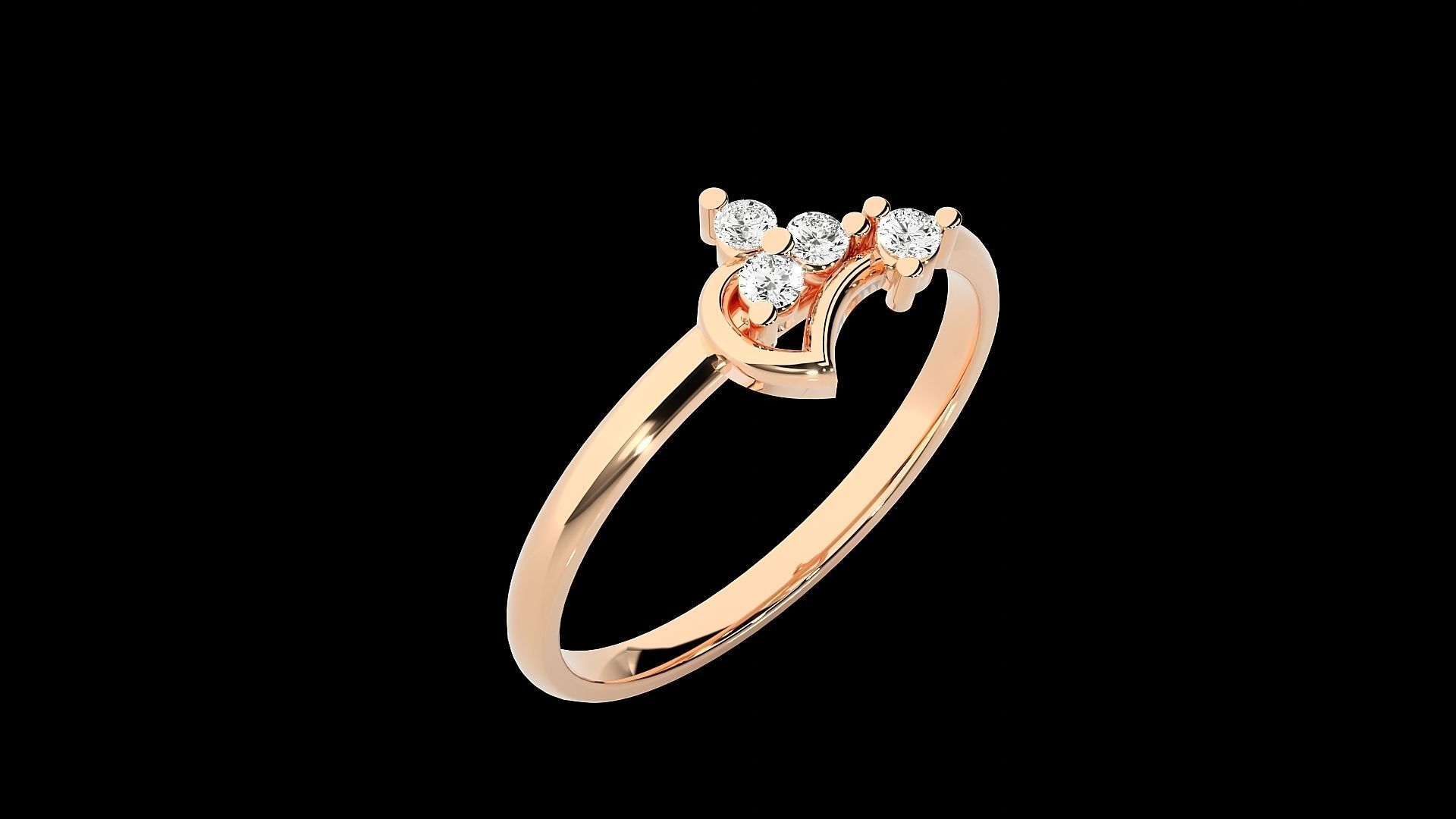 Ultra light wt minimalist Women Ring 3dm stl renders 3D print model_8