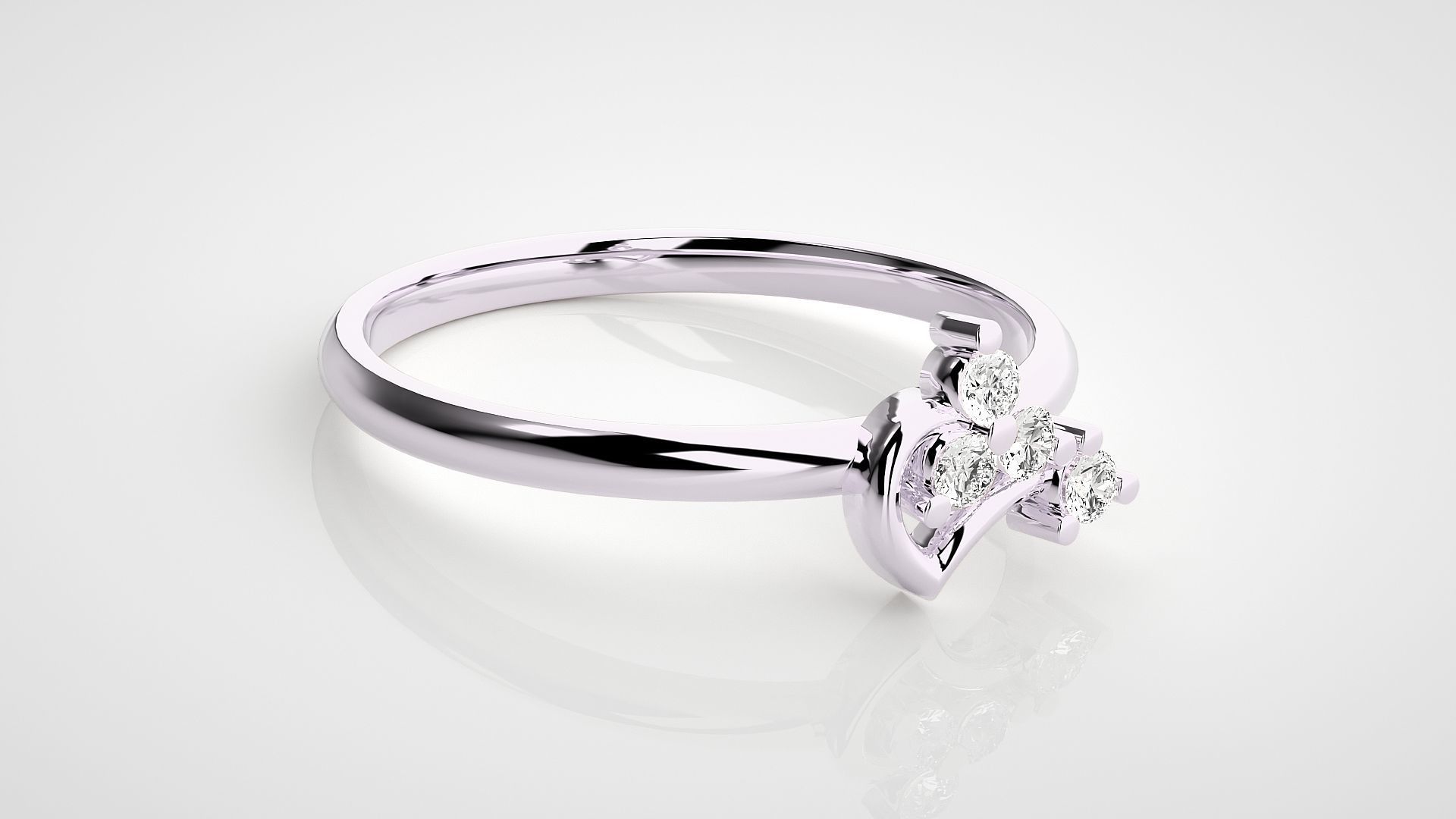 Ultra light wt minimalist Women Ring 3dm stl renders 3D print model_11