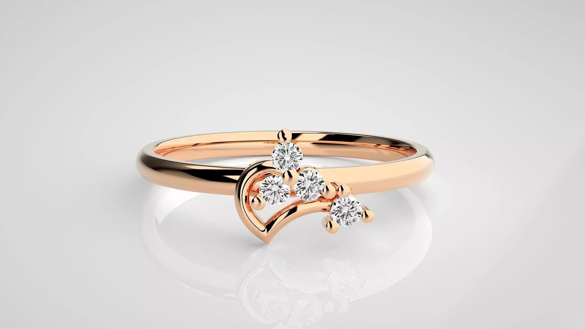 Ultra light wt minimalist Women Ring 3dm stl renders 3D print model_0