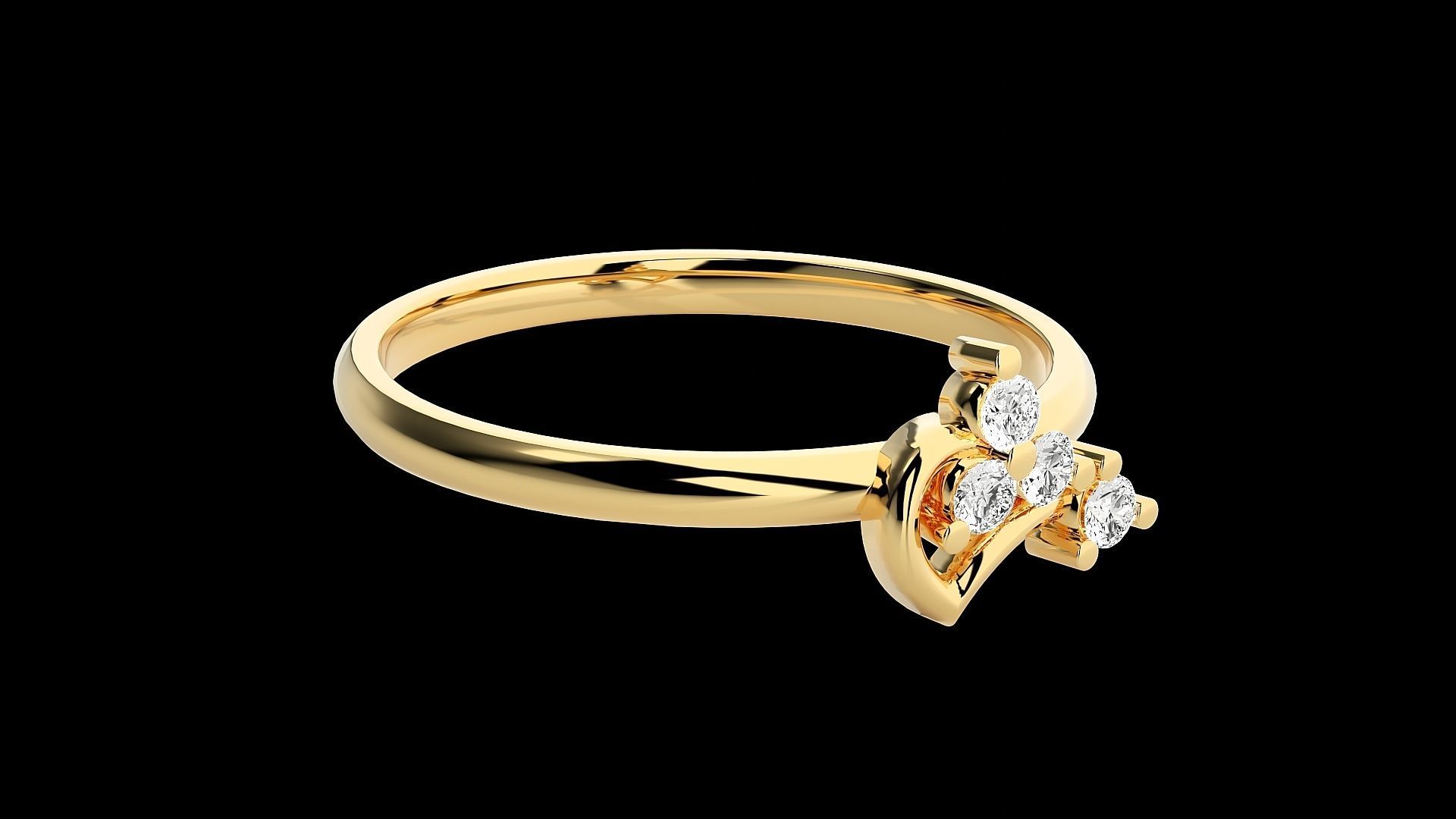 Ultra light wt minimalist Women Ring 3dm stl renders 3D print model_25