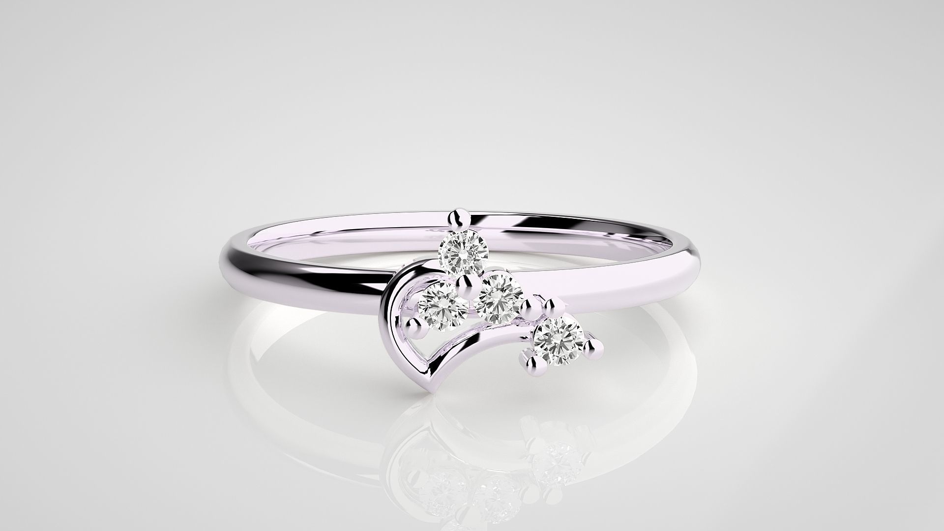 Ultra light wt minimalist Women Ring 3dm stl renders 3D print model_10