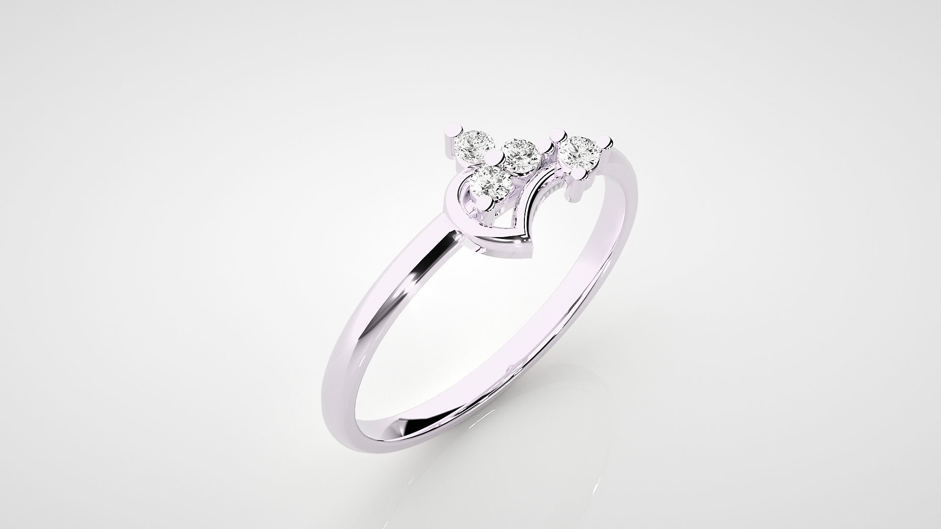 Ultra light wt minimalist Women Ring 3dm stl renders 3D print model_12