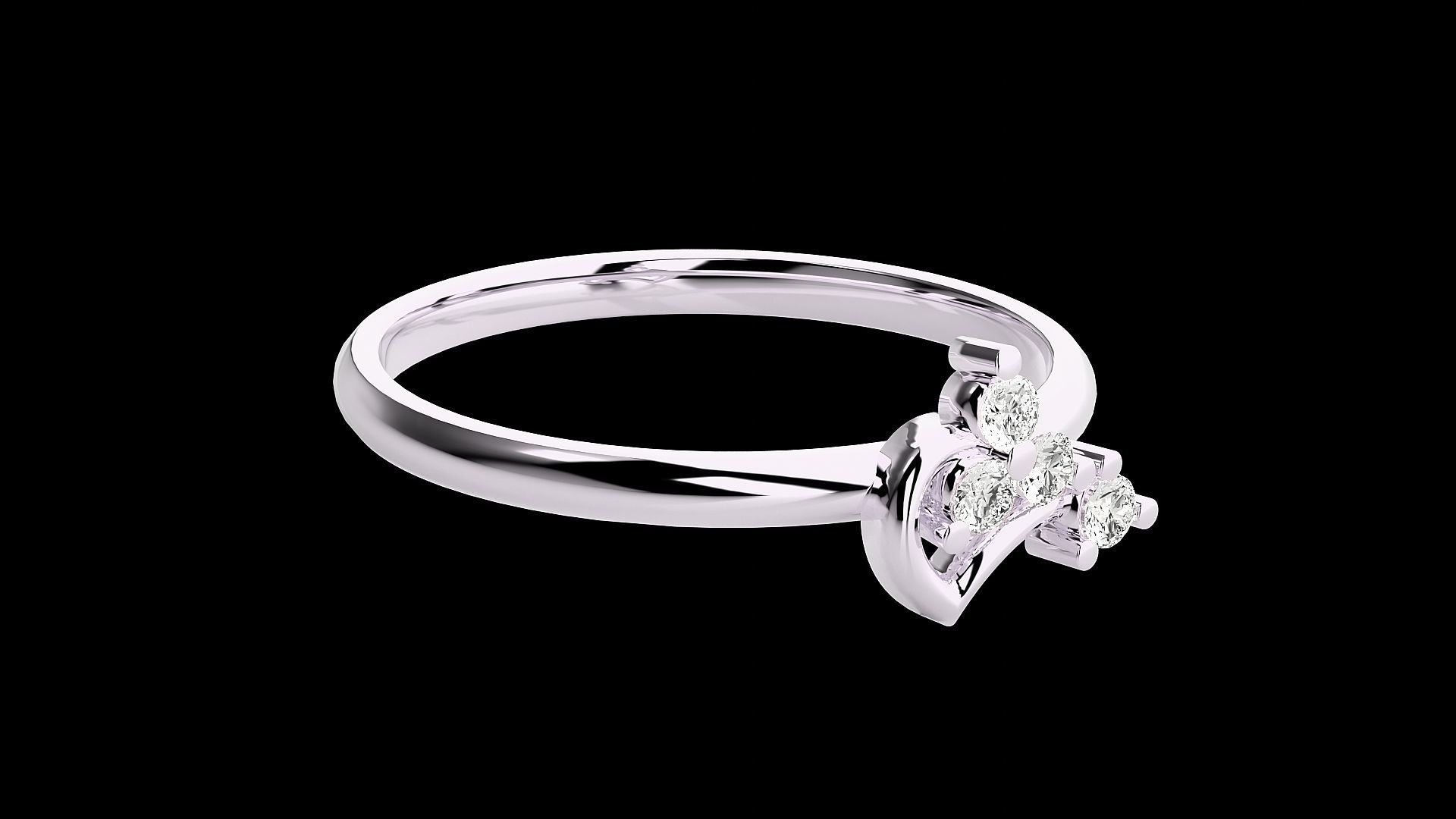 Ultra light wt minimalist Women Ring 3dm stl renders 3D print model_15