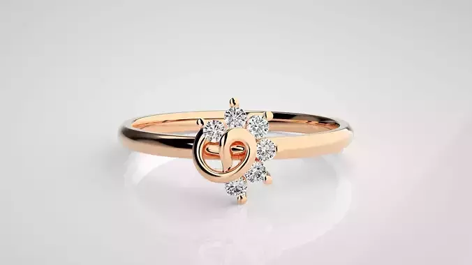 Ultra light wt minimalist Women Ring 3dm stl renders