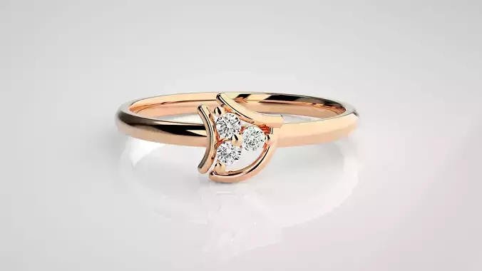 Ultra light wt minimalist Women Ring 3dm stl renders