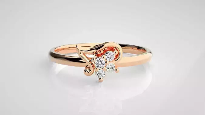 Ultra light wt minimalist Women Ring 3dm stl renders