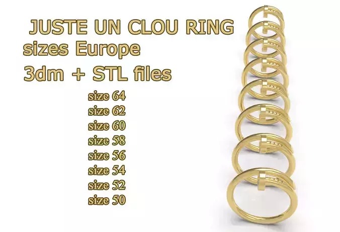  NAIL RING Most Sizes 3D print model