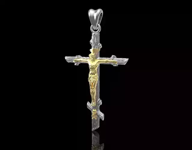 Wood texture gold cross 