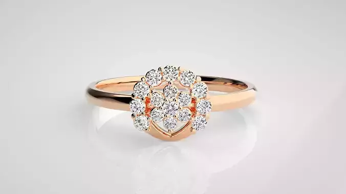 Flower Ultra light wt minimalist Women Ring 3dm stl renders 3D print model