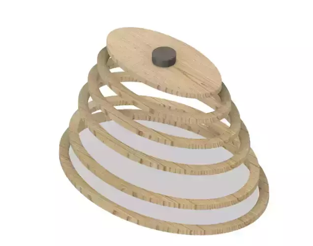 circles wooden spiral