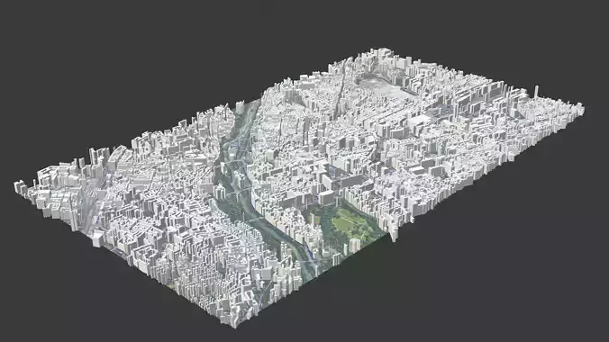 Munich City Low-poly 3D model