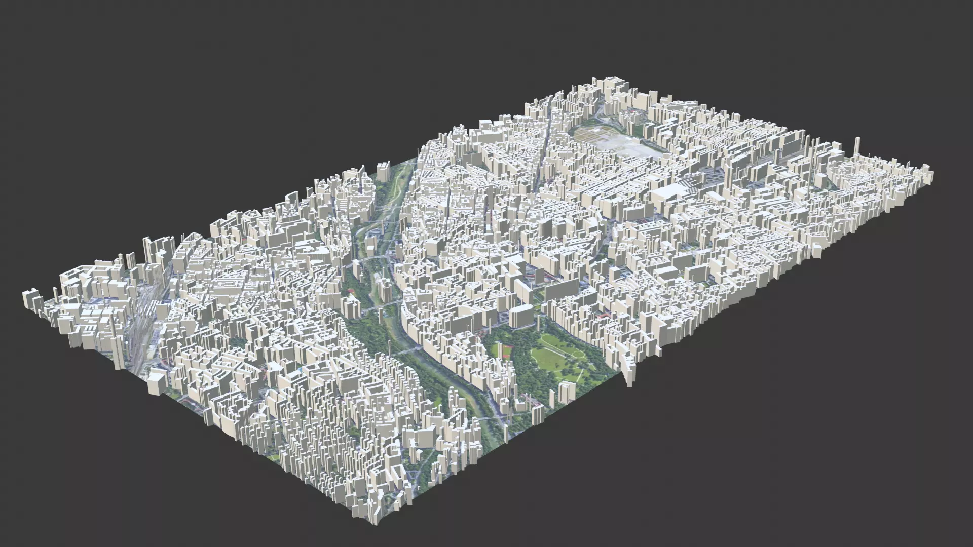 Munich City Low-poly 3D model