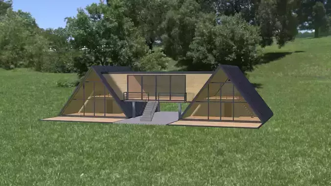 A-frame house double