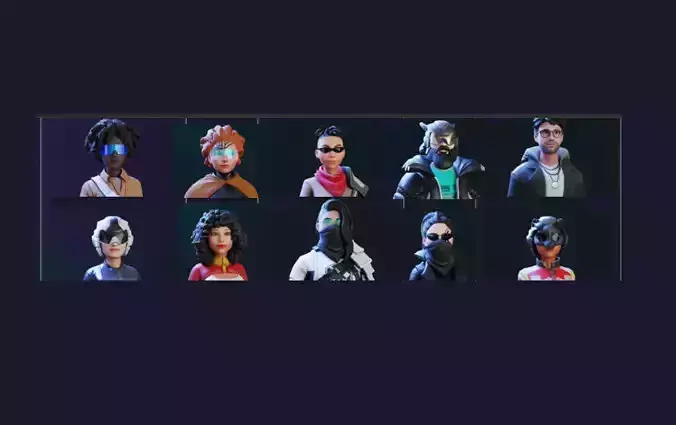 PACK WITH 20 CHARACTERS TO CREATE STYLE GAMES Battle Royale