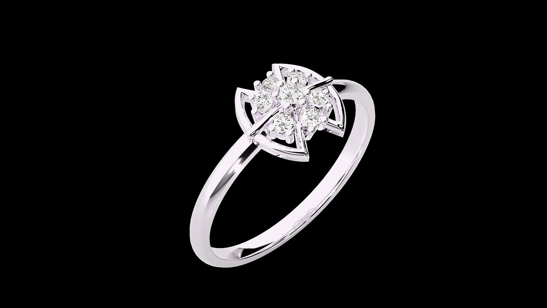 Ultra light wt minimalist Women Ring 3dm stl renders 3D print model_17