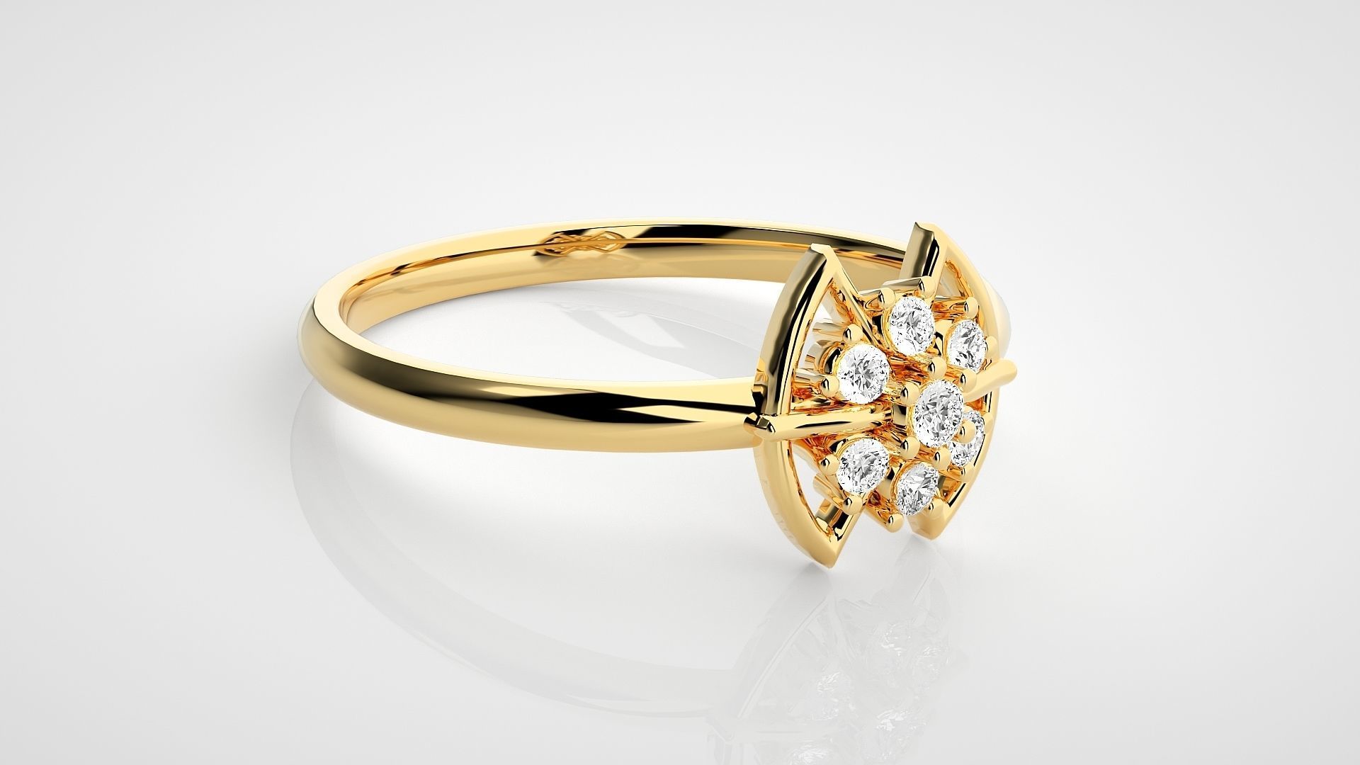 Ultra light wt minimalist Women Ring 3dm stl renders 3D print model_20