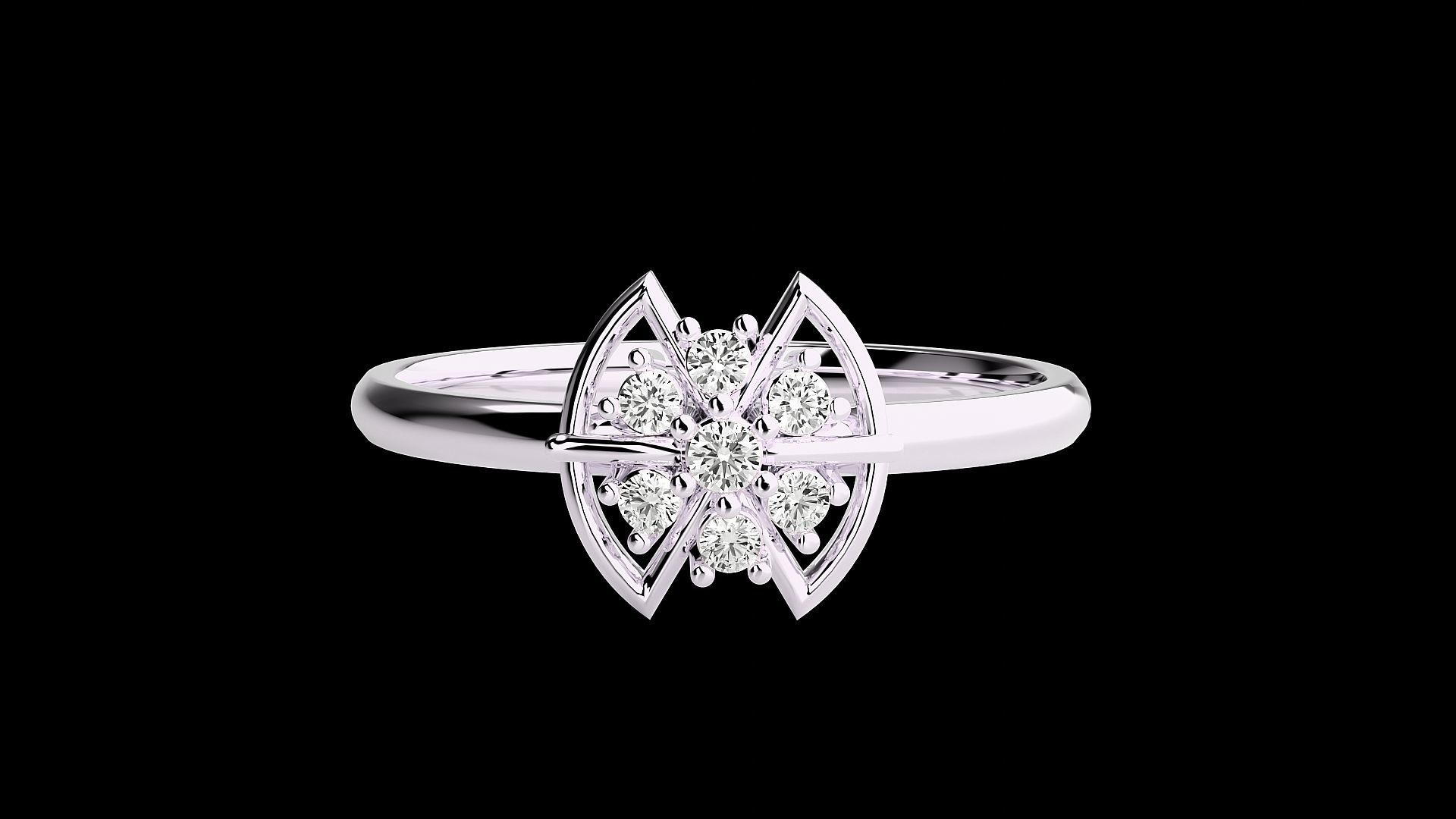 Ultra light wt minimalist Women Ring 3dm stl renders 3D print model_13