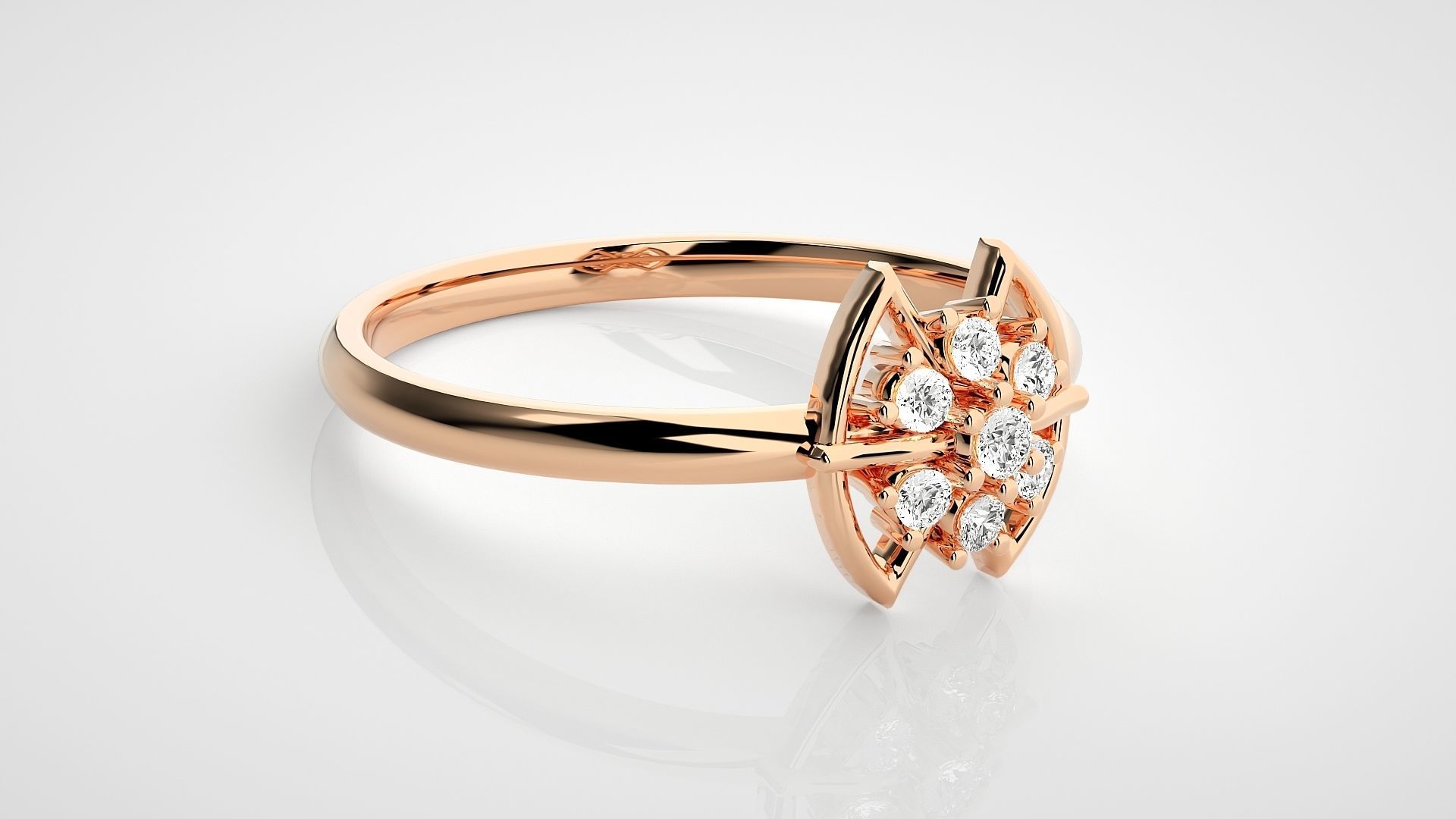 Ultra light wt minimalist Women Ring 3dm stl renders 3D print model_1