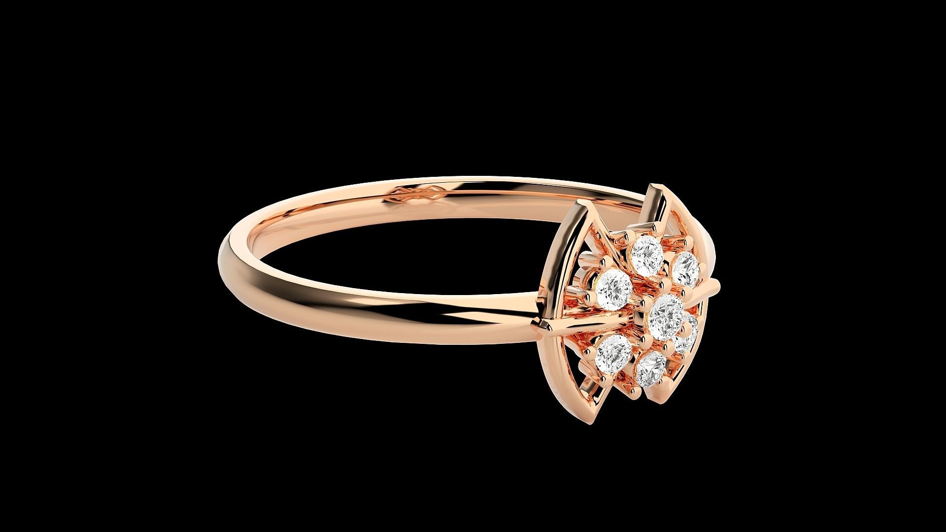 Ultra light wt minimalist Women Ring 3dm stl renders 3D print model_6