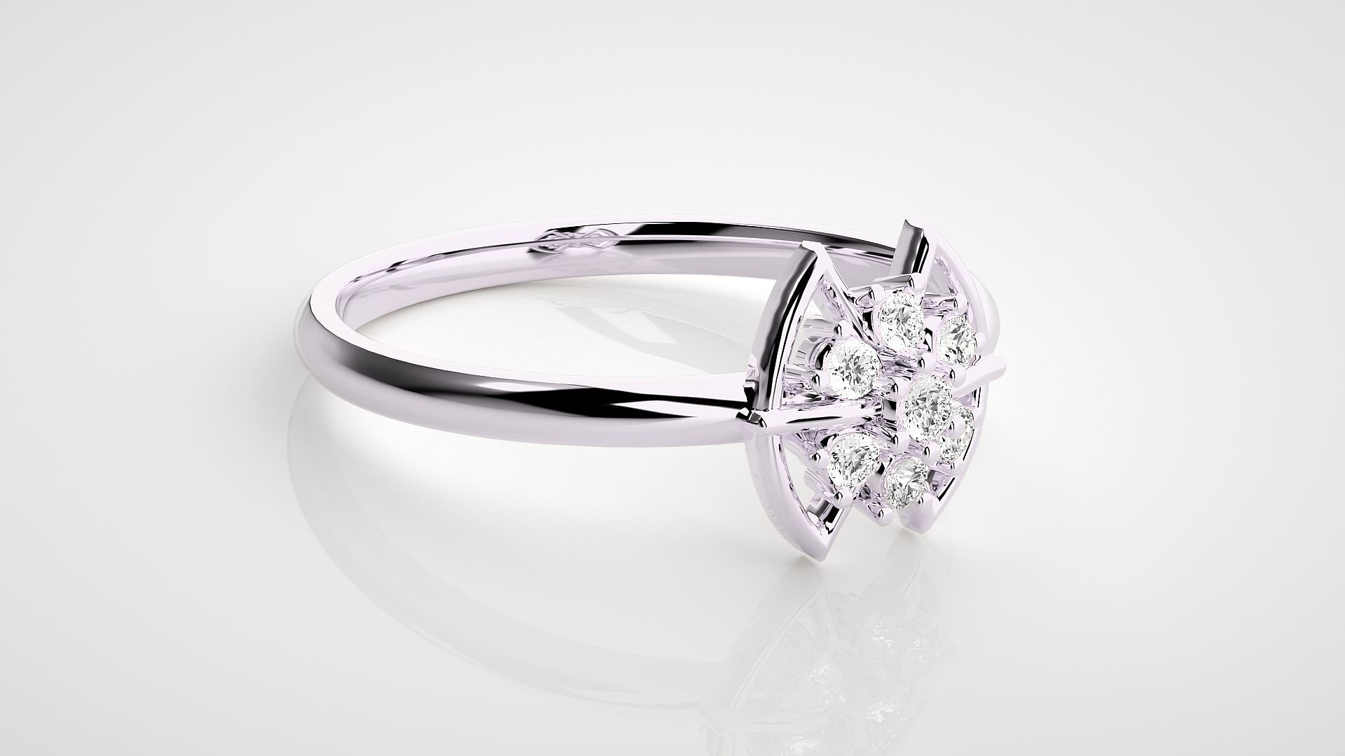 Ultra light wt minimalist Women Ring 3dm stl renders 3D print model_11