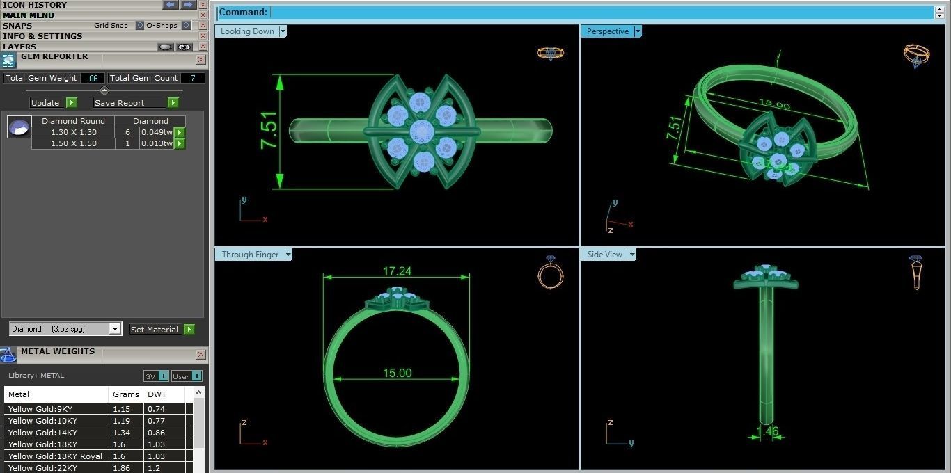 Ultra light wt minimalist Women Ring 3dm stl renders 3D print model_4
