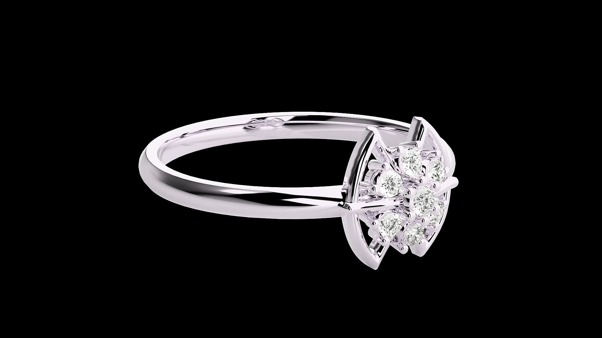 Ultra light wt minimalist Women Ring 3dm stl renders 3D print model_16