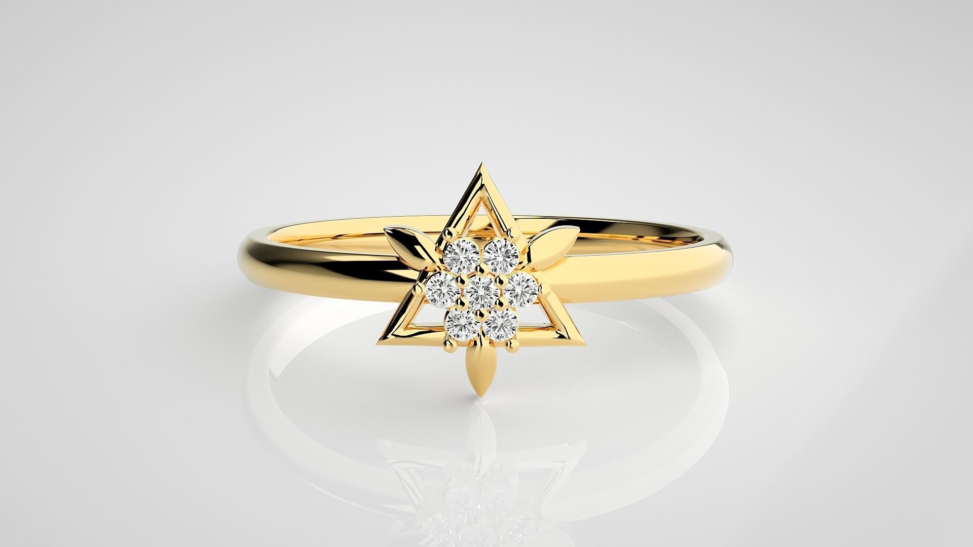 Star Ultra light wt minimalist Women Ring 3dm stl renders 3D print model_19