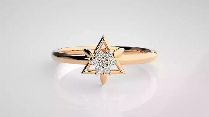 Star Ultra light wt minimalist Women Ring 3dm stl renders 3D print model Star Ultra light wt minimalist Women Ring 3dm stl renders 3D print model