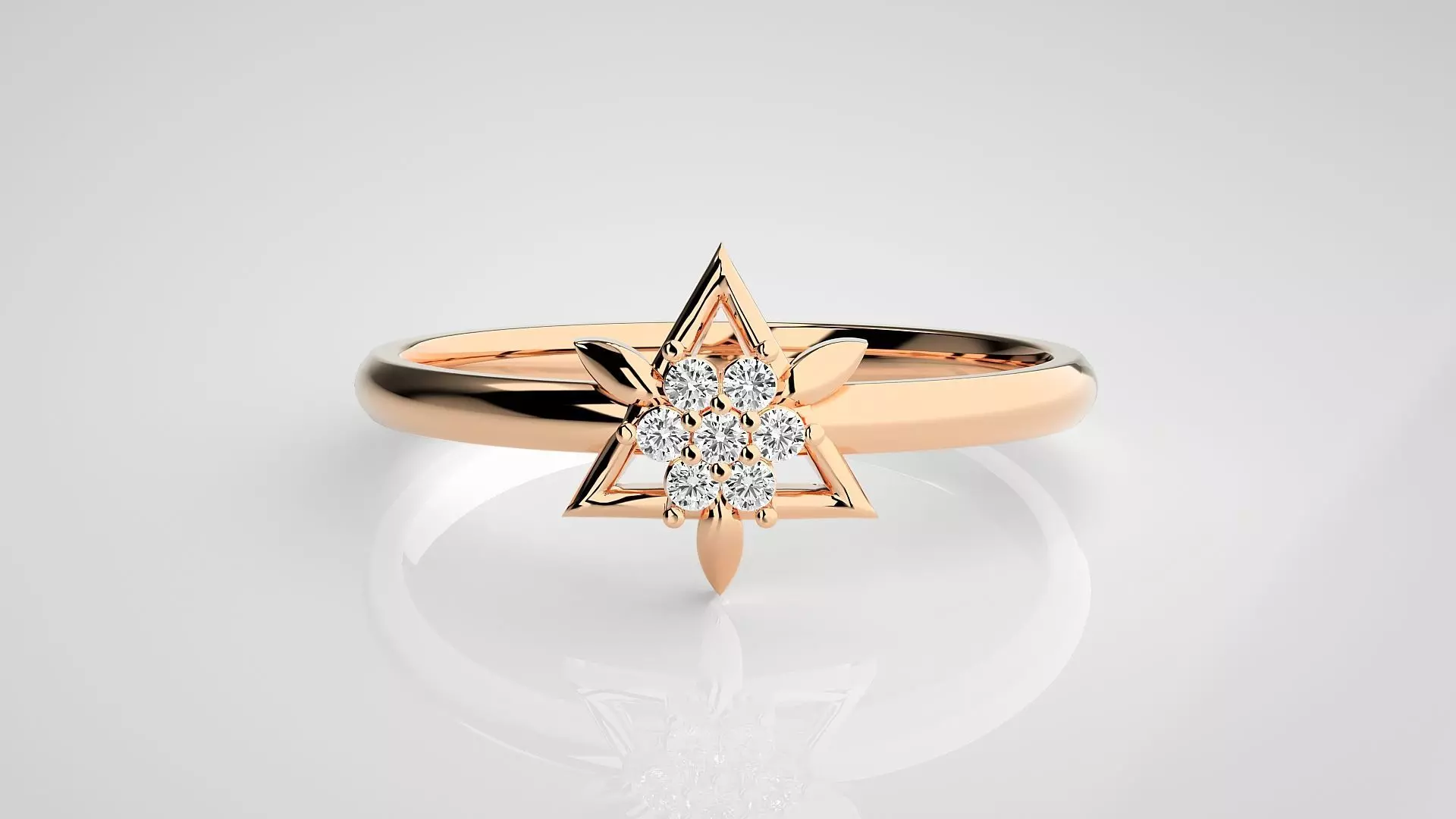Star Ultra light wt minimalist Women Ring 3dm stl renders 3D print model_0