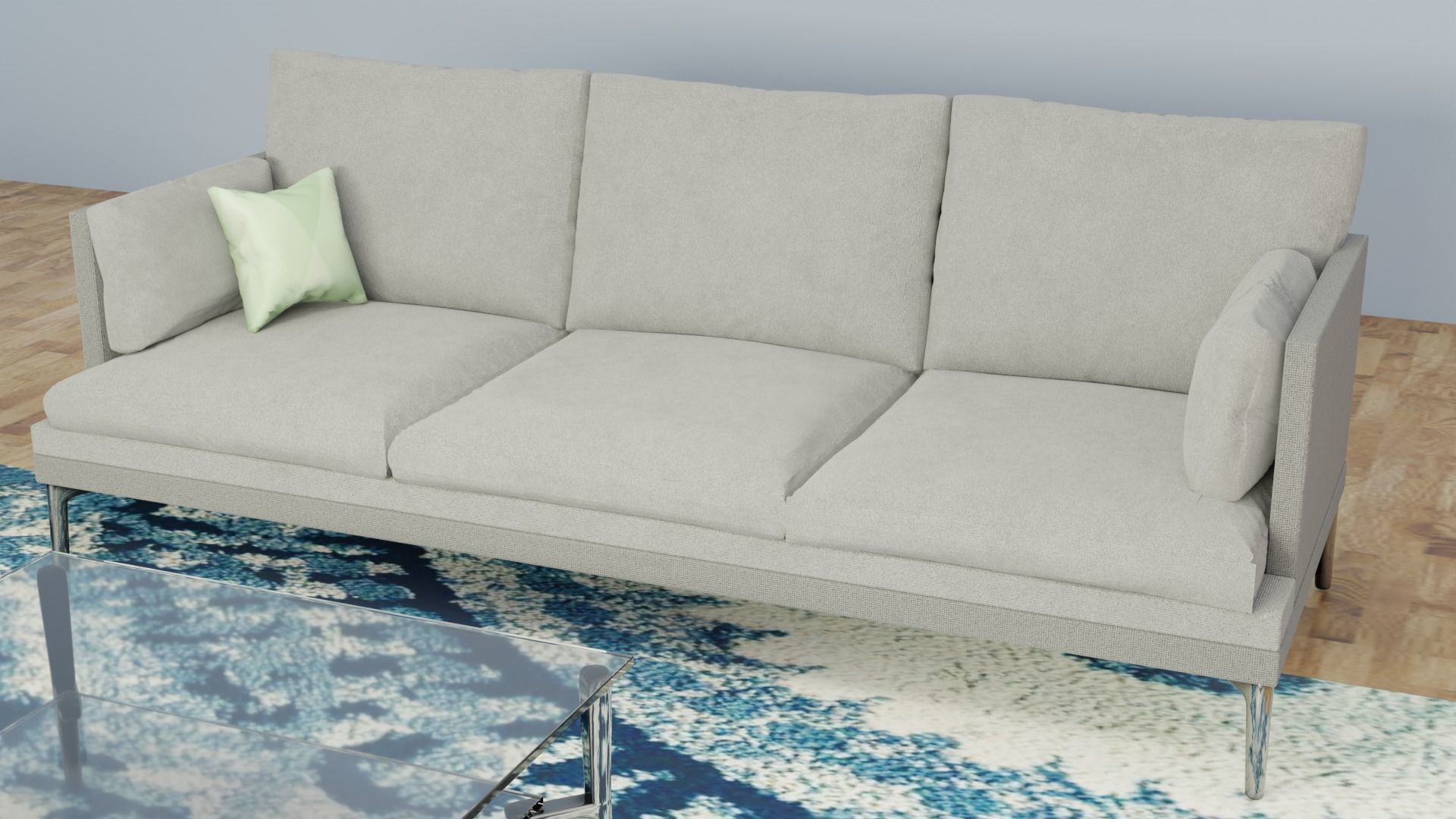 Modern Livingroom Set 3D model_1