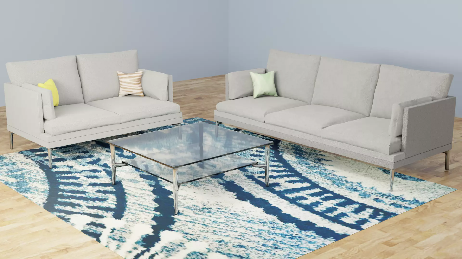 Modern Livingroom Set 3D model_0